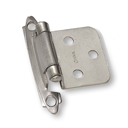 Laurey No Inset Self-Closing Hinge, Satin Chrome 28739